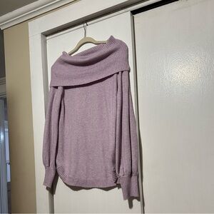 Tahari Lilac Off-Shoulder Sweater